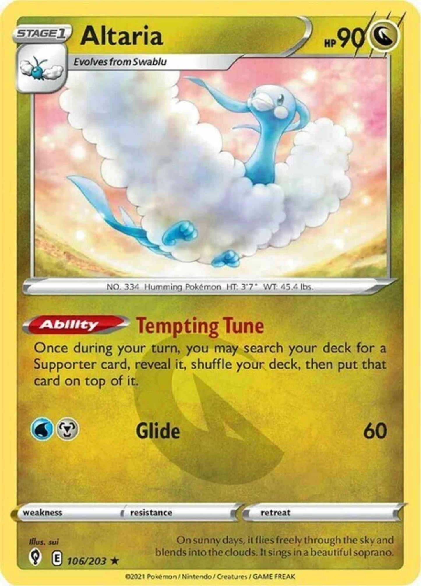 Altaria - 106/203 - Rare [swsh7-106] [Non-Holo]