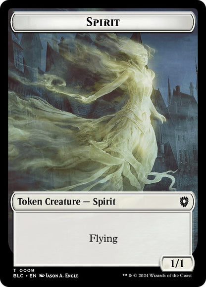 Faerie Token (12) // Spirit Token (09) [Bloomburrow: Commander: Tokens] [Non-Foil]