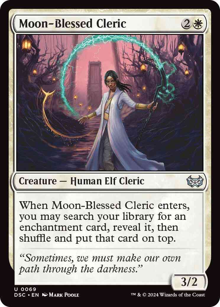 Moon-Blessed Cleric [69] [Duskmourn: House of Horror: Commander] [Non-Foil]