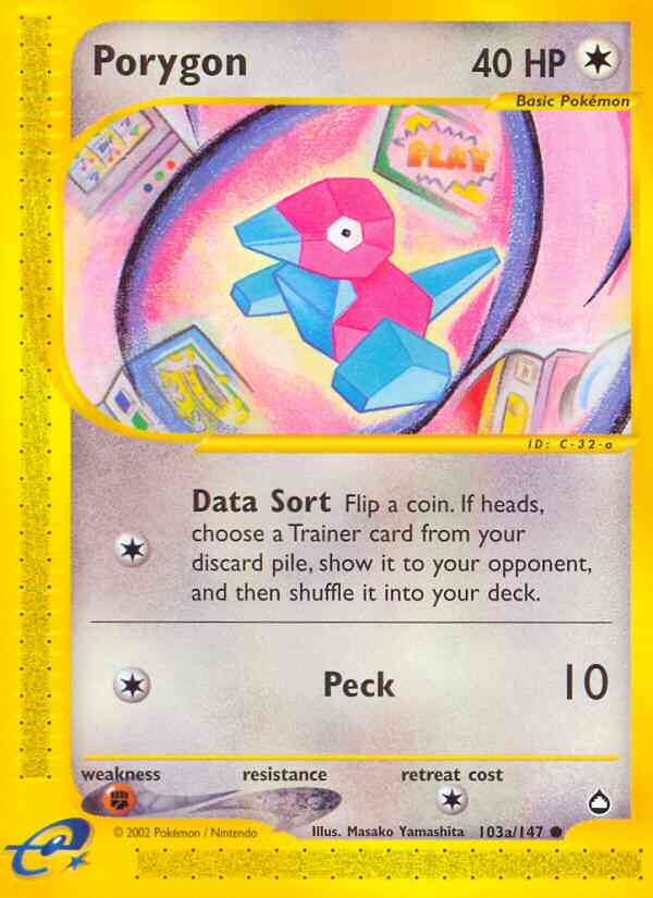 Porygon - 103/147 - Common [ecard2-103] [Non-Holo]