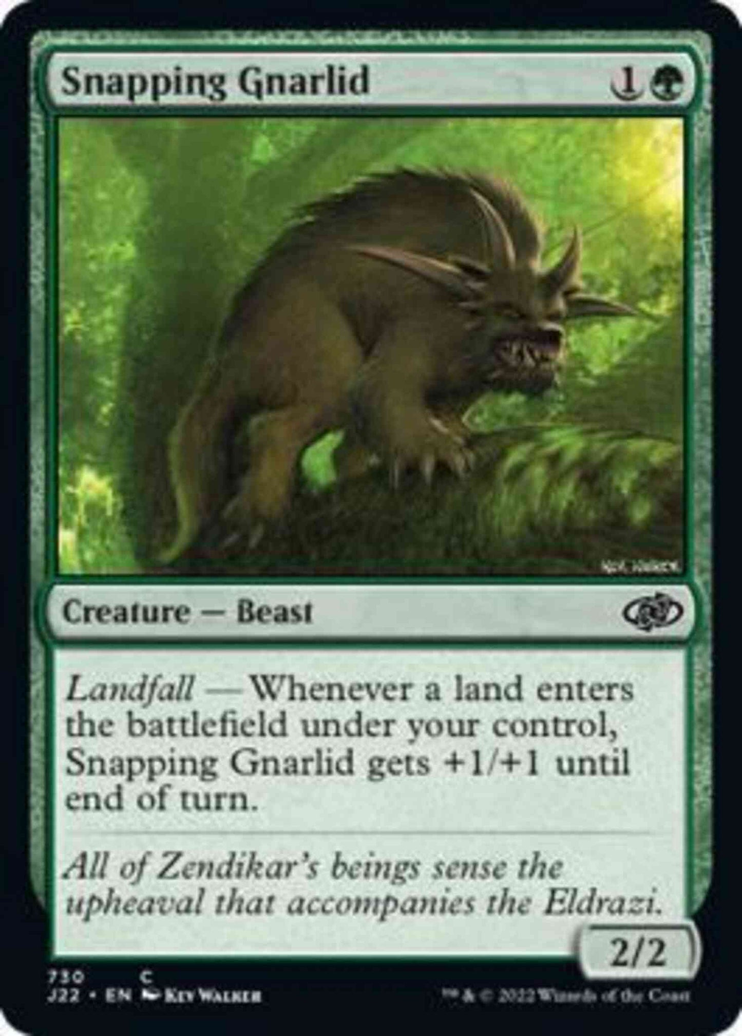 Snapping Gnarlid [730] [Jumpstart 2022] [Non-Foil]