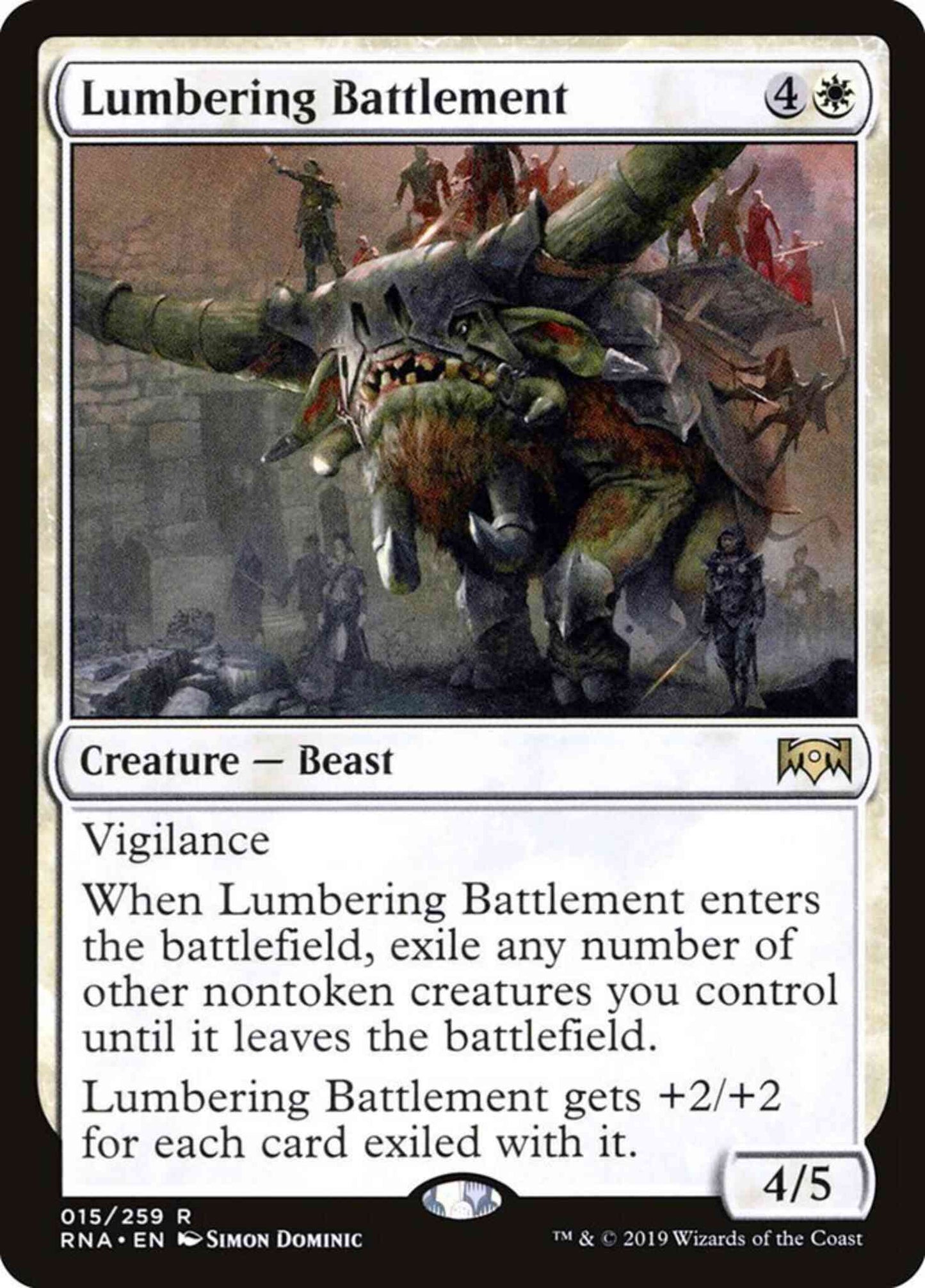 Lumbering Battlement [15] [Ravnica Allegiance] [Non-Foil]