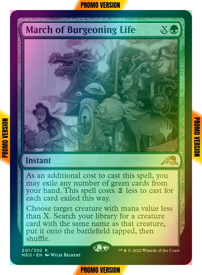 March of Burgeoning Life [Promo Pack] [201p] [Kamigawa: Neon Dynasty: Promos] [Foil]