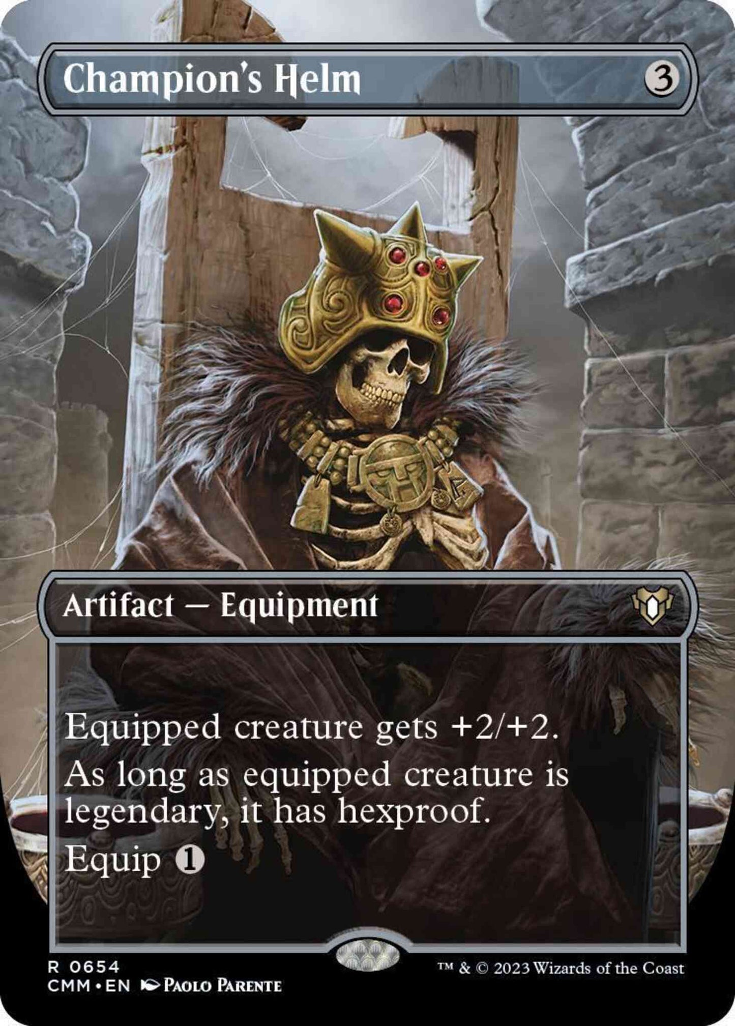Champion's Helm [654] [Borderless] [Commander Masters] [Non-Foil]