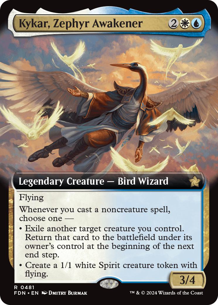 Kykar, Zephyr Awakener [481] [Extended Art] [Foundations] [Non-Foil]
