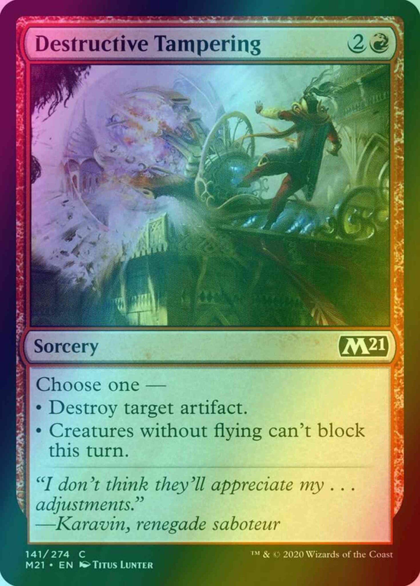 Destructive Tampering [141] [Core Set 2021] [Foil]