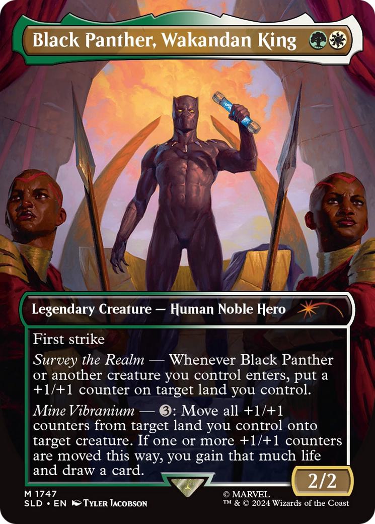 Black Panther, Wakandan King [1747] [Borderless] [Marvel's Black Panther] [Secret Lair Drop] [Non-Foil]