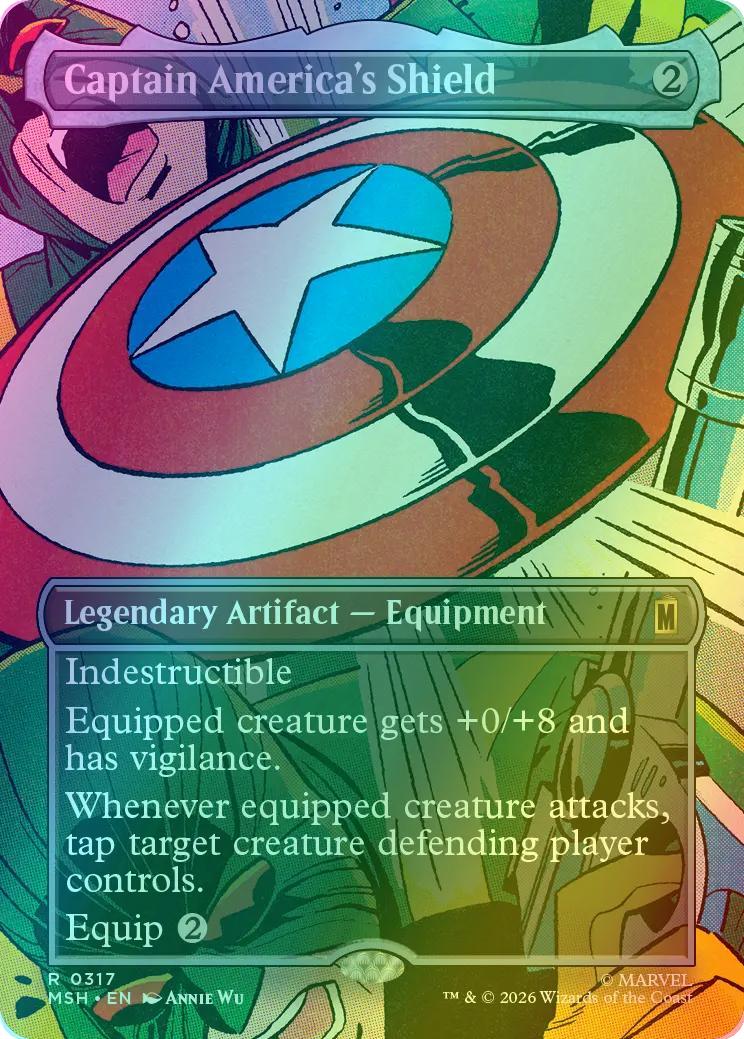Captain America's Shield [317] [Borderless] [Scene Card] [Marvel Super Heroes] [Foil]