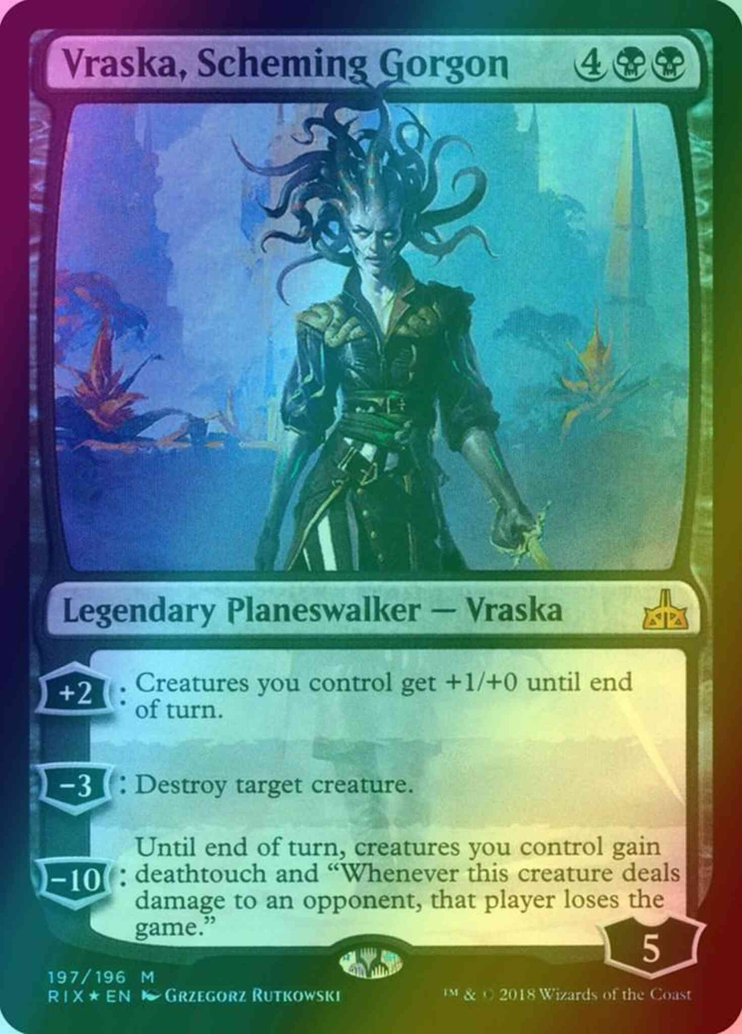 Vraska, Scheming Gorgon [197] [Rivals of Ixalan] [Foil]