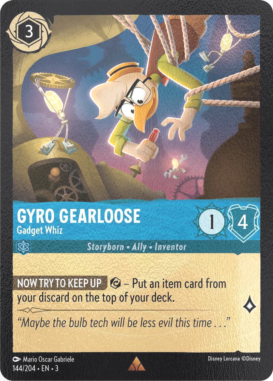 Gyro Gearloose - Gadget Whiz - 144/204 [Into the Inklands] [Cold Foil]