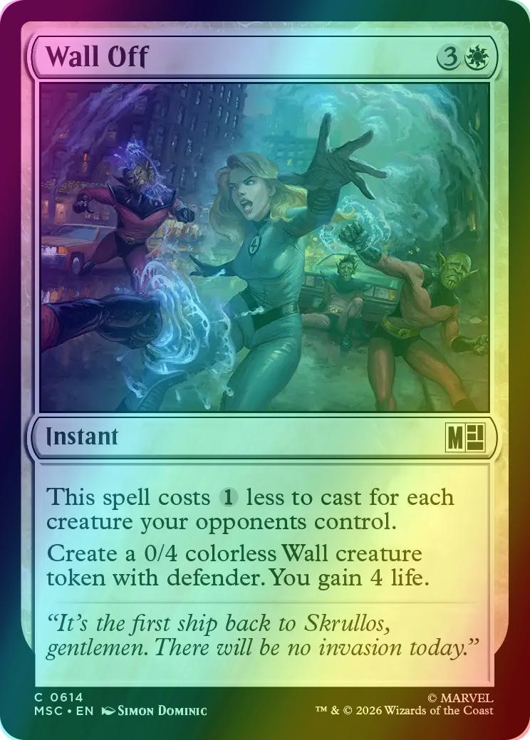 Wall Off [614] [Jumpstart] [Marvel Super Heroes: Commander] [Foil]