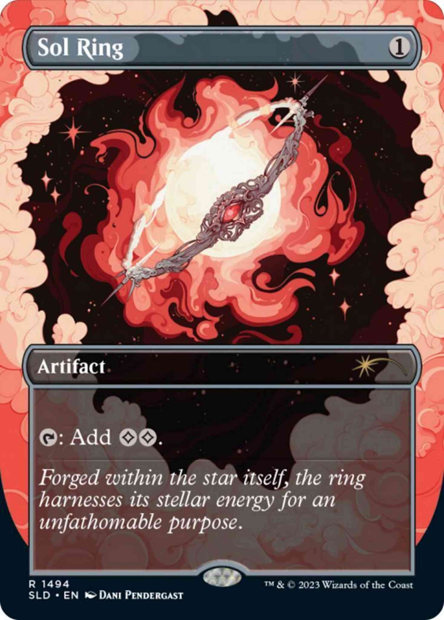 Sol Ring [1494] [Borderless] [Wormhole] [Secret Lair Drop] [Galaxy Foil]