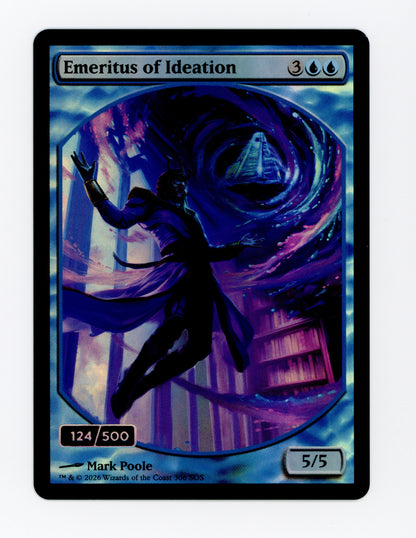 Emeritus of Ideation // Ancestral Recall — Serial Numbered|124/500|Full Art|Retro Frame|Headliner|Rainbow Foil — ID 19507