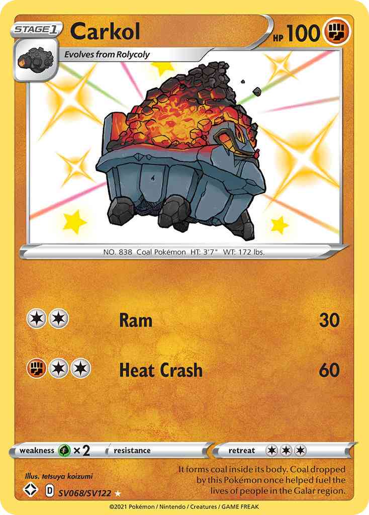 Carkol - SV068/SV122 - Rare Shiny [swsh45sv-SV068] [Holo]