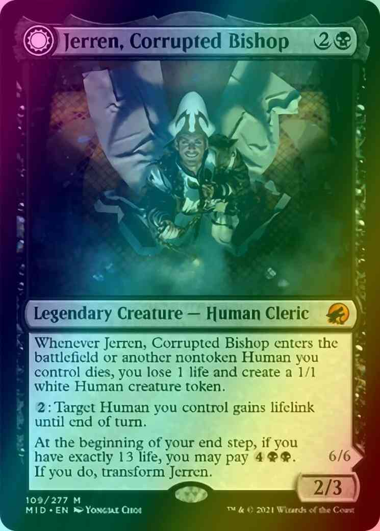 Jerren, Corrupted Bishop // Ormendahl, the Corrupter [109] [Innistrad: Midnight Hunt] [Foil]