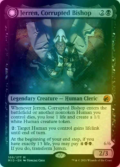 Jerren, Corrupted Bishop // Ormendahl, the Corrupter [109] [Innistrad: Midnight Hunt] [Foil]