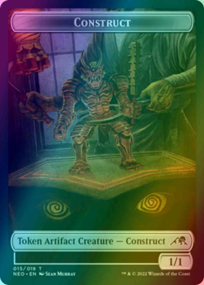 Construct Token (15) // Samurai Token (03) [Kamigawa: Neon Dynasty: Tokens] [Foil]