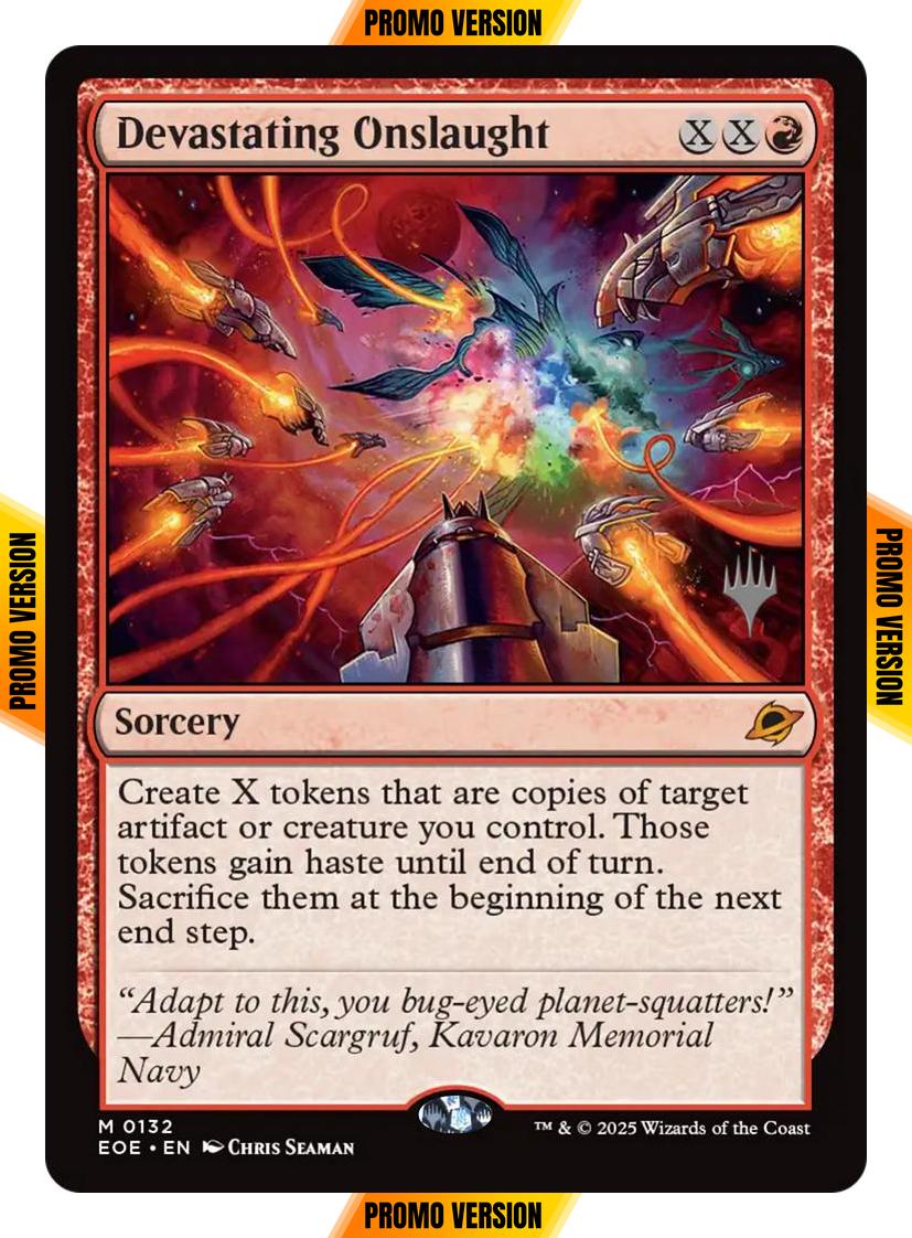 Devastating Onslaught [132p] [Promo Pack] [Edge of Eternities: Promos] [Non-Foil]