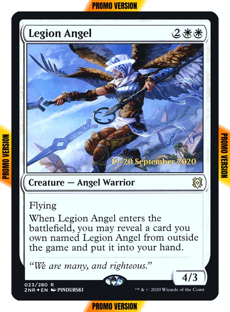 Legion Angel [Prerelease] [23s] [Zendikar Rising Promos] [Foil]