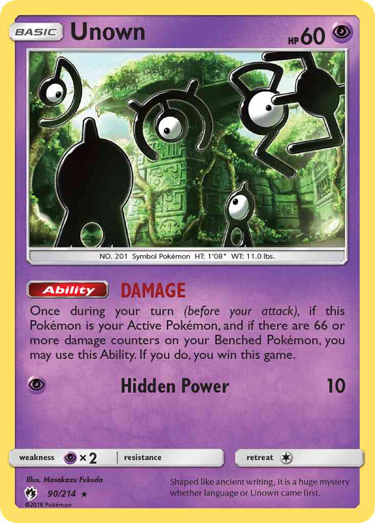 Unown - 90/214 - Rare [sm8-90] [Non-Holo]