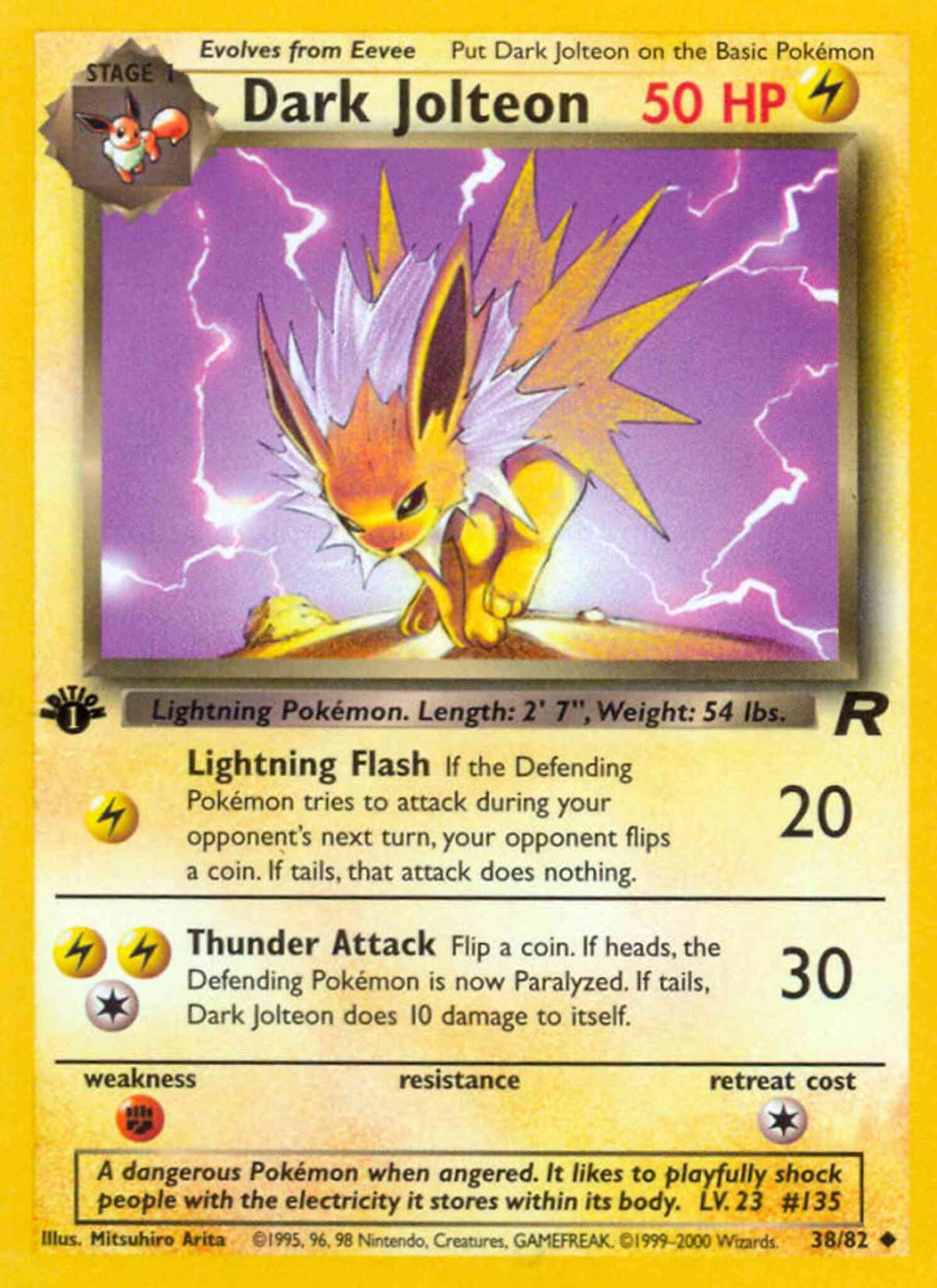 Dark Jolteon - 38/82 - Uncommon - 1st Edition [base5-38] [Non-Holo]