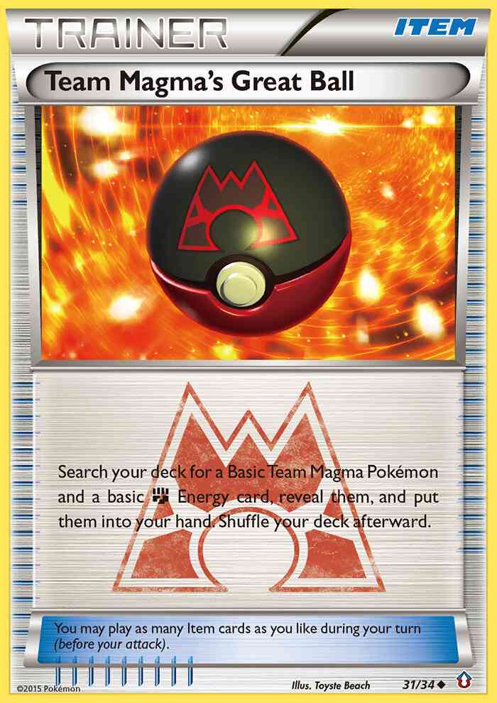 Team Magma's Great Ball - 31/34 - Uncommon [dc1-31] [Reverse Holo]