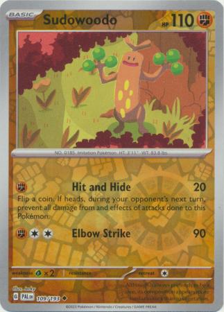 Sudowoodo - 109/193 - Uncommon [sv02-109] [Reverse Holo]