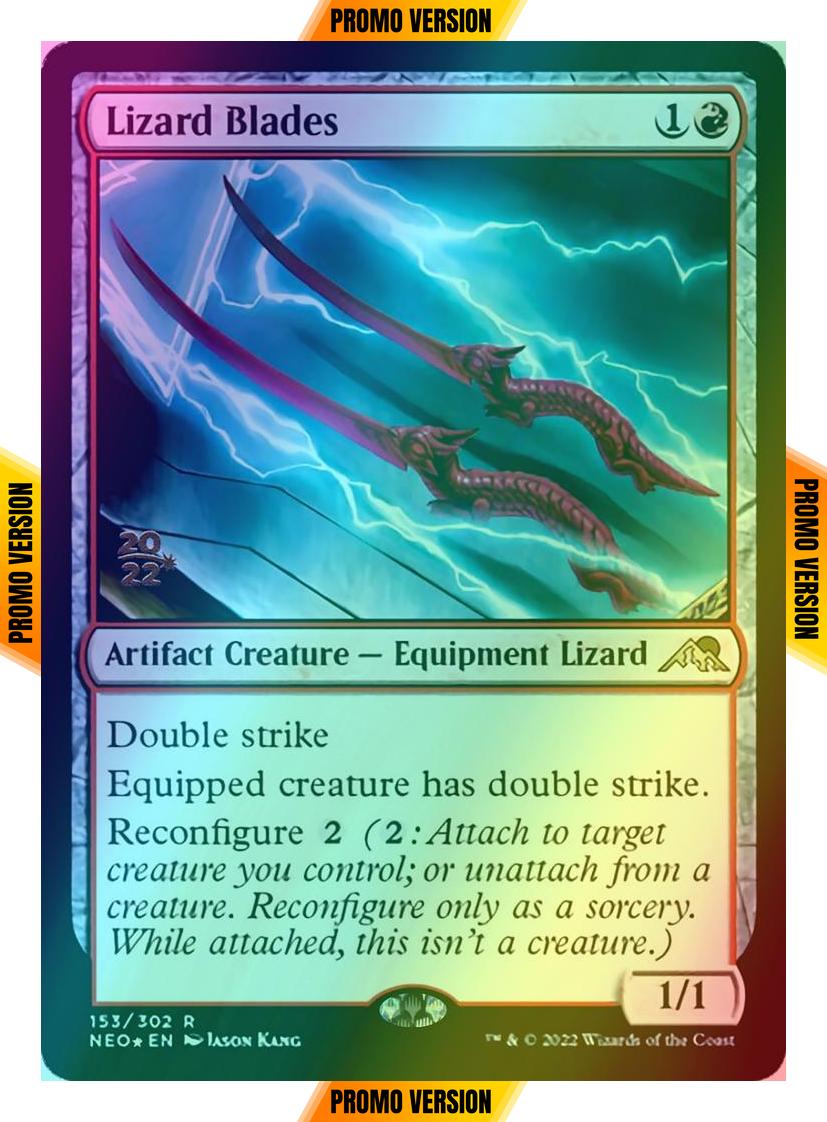 Lizard Blades [Prerelease] [153s] [Kamigawa: Neon Dynasty: Promos] [Foil]