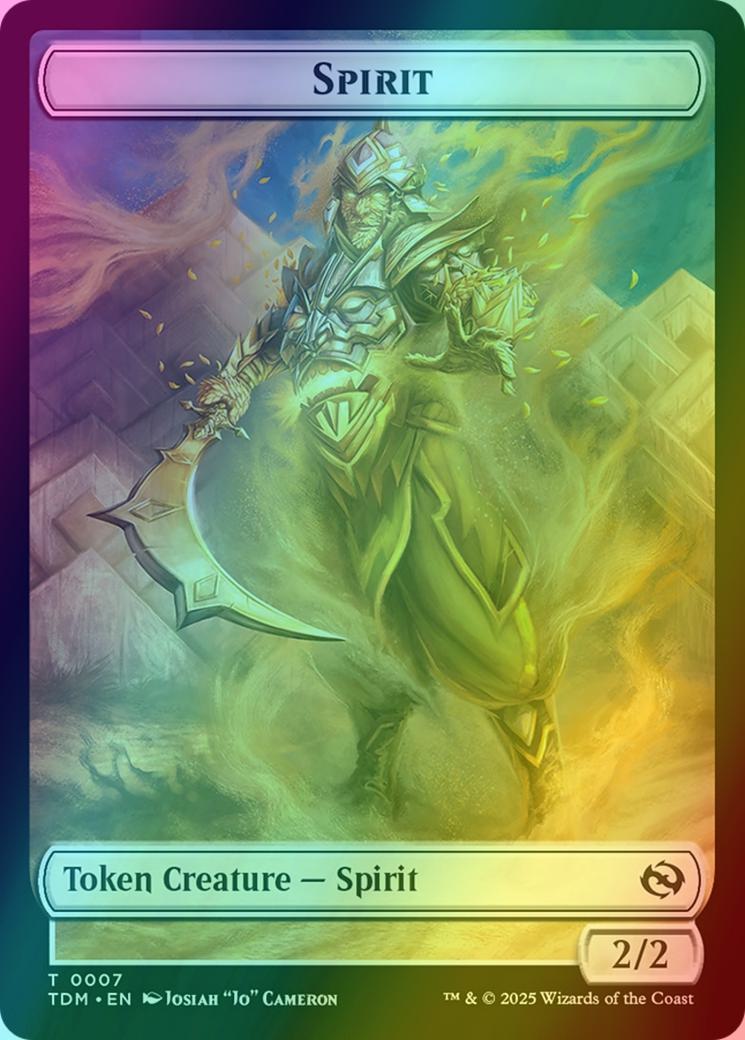 Spirit Token (06) // Spirit Token (07) [Tarkir: Dragonstorm: Tokens] [Foil]