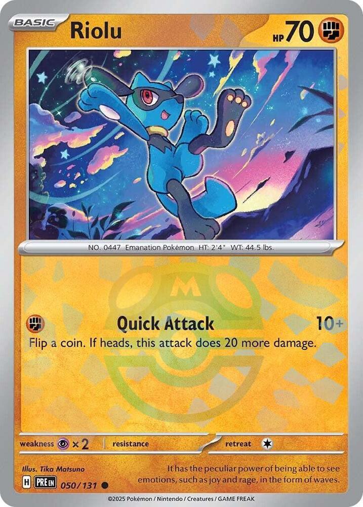 Riolu - Master Ball Pattern - 050/131 - Common [sv085-050] [Reverse Holo]
