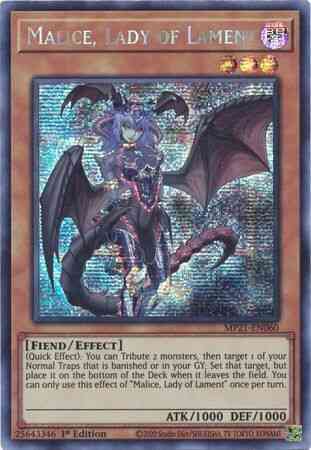 Malice, Lady of Lament - MP21-EN060 - Prismatic Secret Rare - 1st Edition