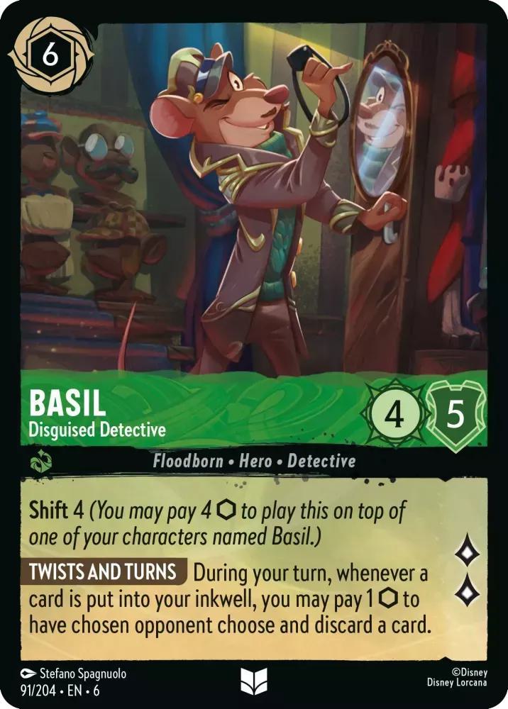 Basil - Disguised Detective - 91/204 [Azurite Sea] [Non-Foil]