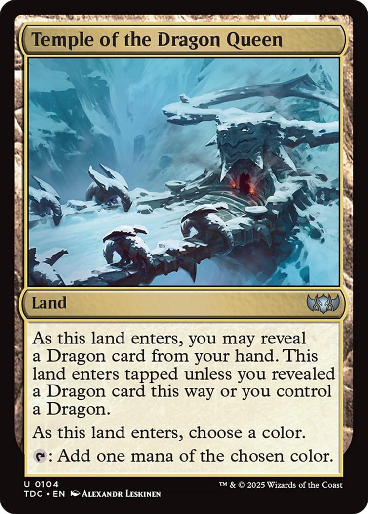 Temple of the Dragon Queen [104] [Tarkir: Dragonstorm: Commander] [Non-Foil]