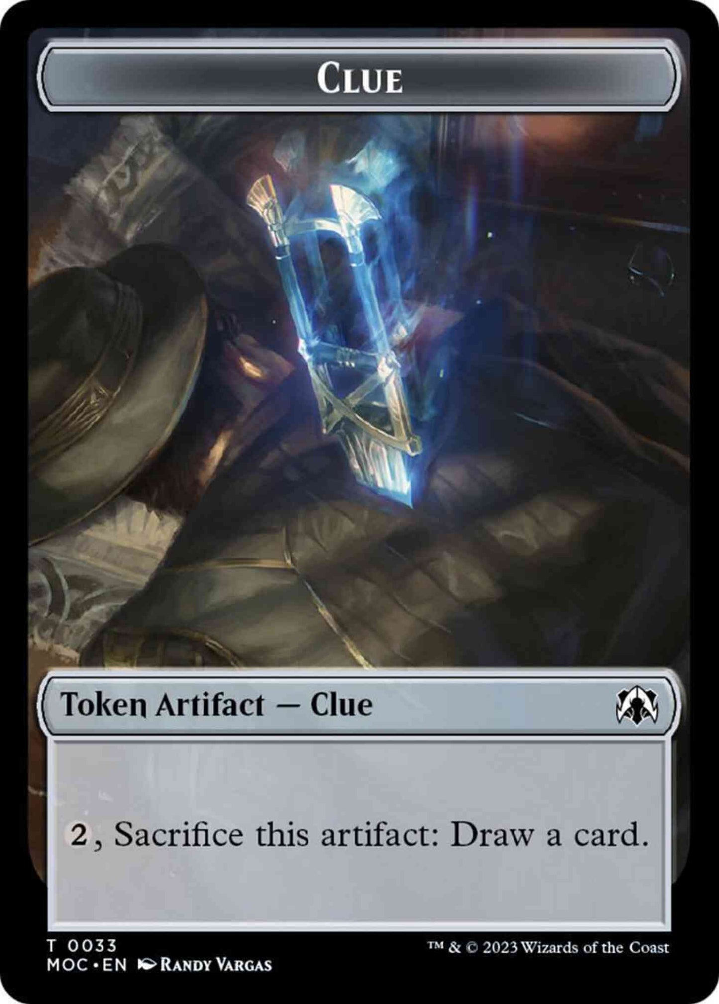 Clue Token (33) // Golem Token (37) [March of the Machine: Commander: Tokens] [Non-Foil]