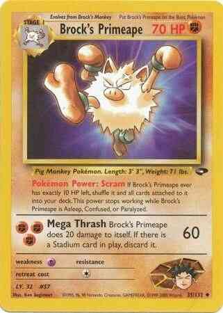 Brock's Primeape - 35/132 - Uncommon - Unlimited [gym2U-35] [Non-Holo]