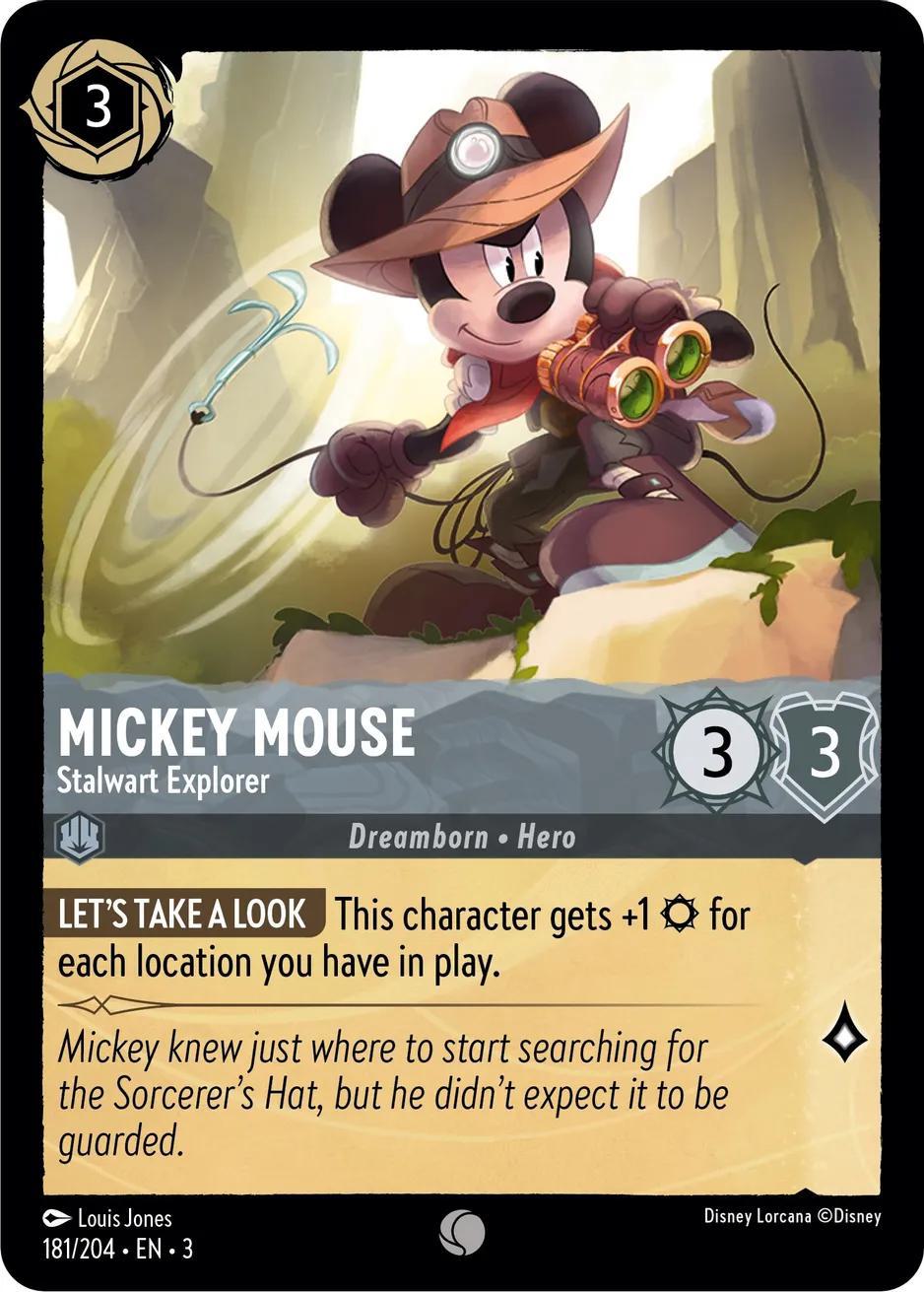 Mickey Mouse - Stalwart Explorer - 181/204 [Into the Inklands] [Non-Foil]