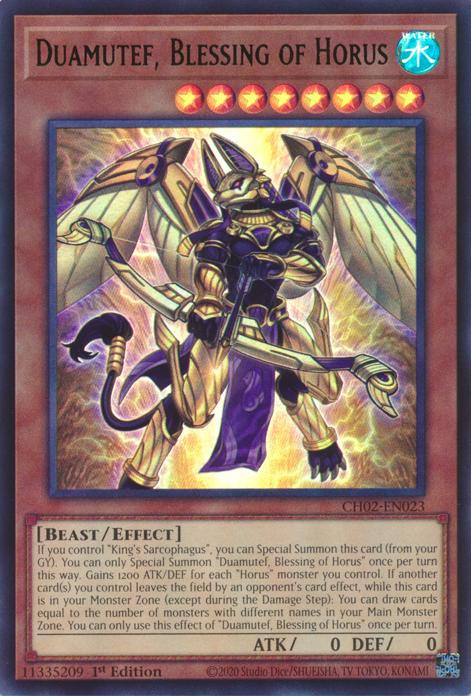 Duamutef, Blessing of Horus - CH02-EN023 - Ultra Rare - 1st Edition