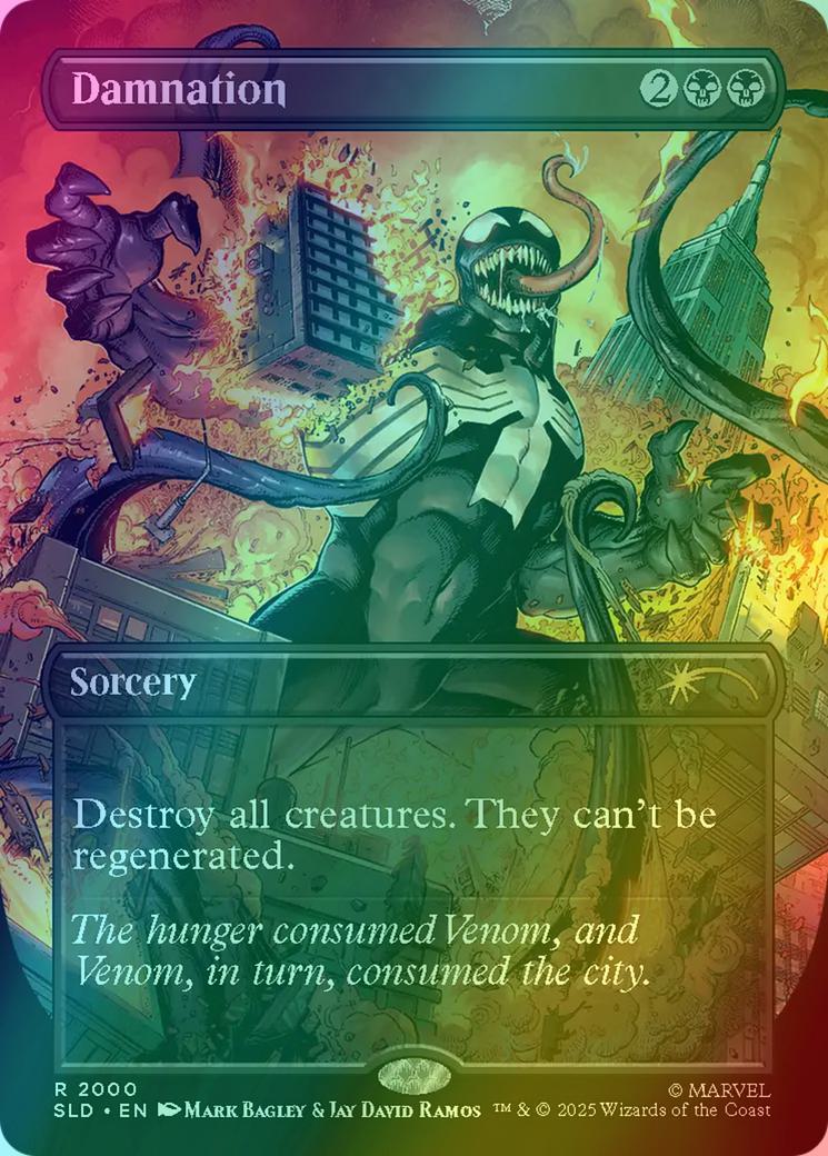 Damnation [2000] [Borderless] [Spider-Man: Venom Unleashed (Colors)] [Secret Lair Drop] [Rainbow Foil]