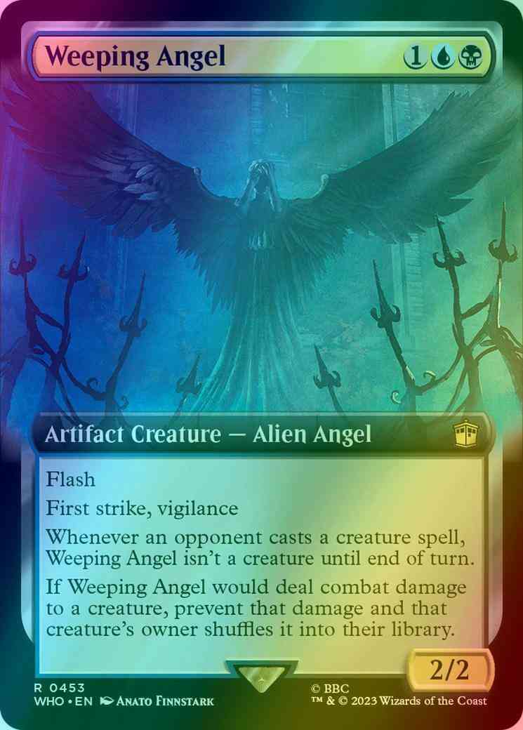 Weeping Angel [453] [Extended Art] [Universes Beyond: Doctor Who] [Foil]