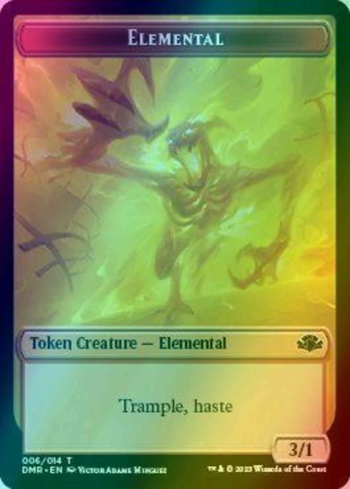 Elemental Token (06) // Elephant Token (09) [Dominaria Remastered: Tokens] [Foil]