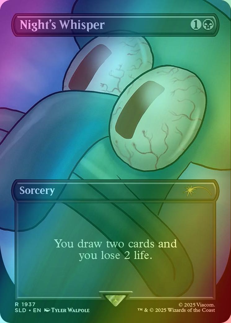 Night's Whisper [1937] [Borderless] [SpongeBob: Internet Sensation] [Secret Lair Drop] [Foil]