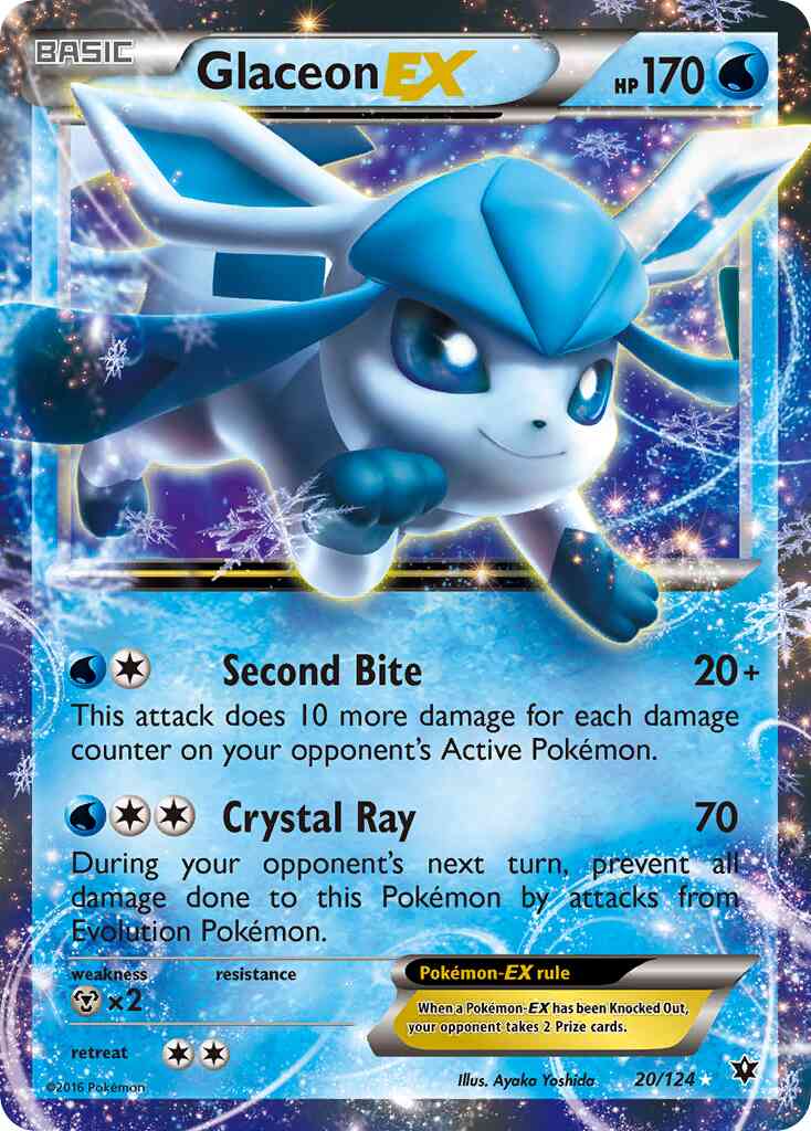Glaceon-EX - 20/124 - Rare Holo EX [xy10-20] [Ultra]