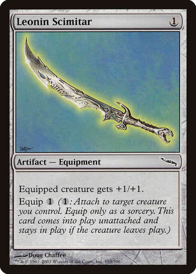 Leonin Scimitar [193] [Mirrodin] [Non-Foil]
