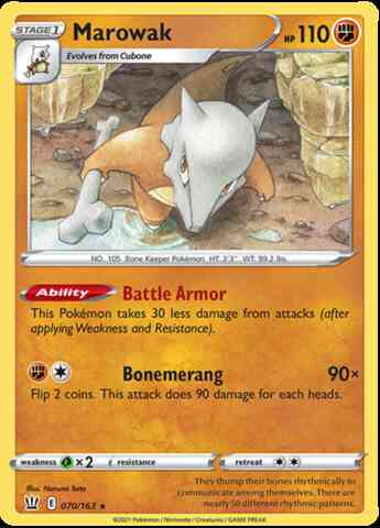 Marowak - 070/163 - Rare [swsh5-070] [Non-Holo]