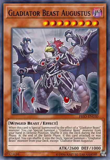 Gladiator Beast Augustus - PRIO-EN030 - Rare - 1st Edition