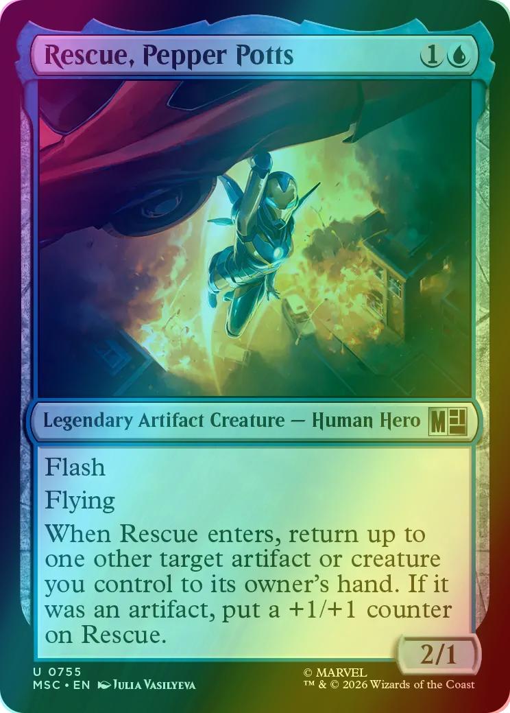 Rescue, Pepper Potts [755] [Jumpstart] [Marvel Super Heroes: Commander] [Foil]