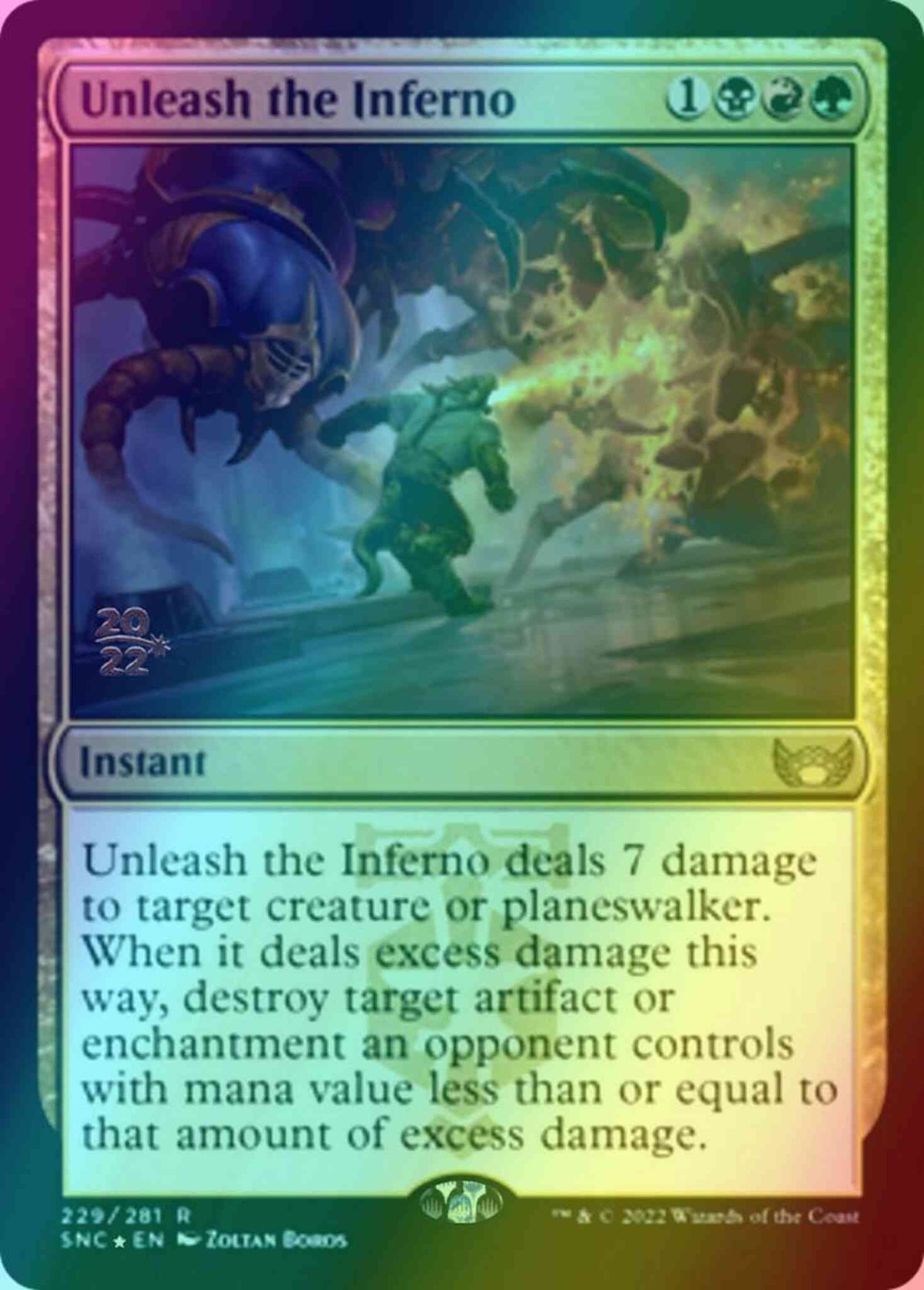 Unleash the Inferno [Prerelease] [229s] [Streets of New Capenna: Promos] [Foil]