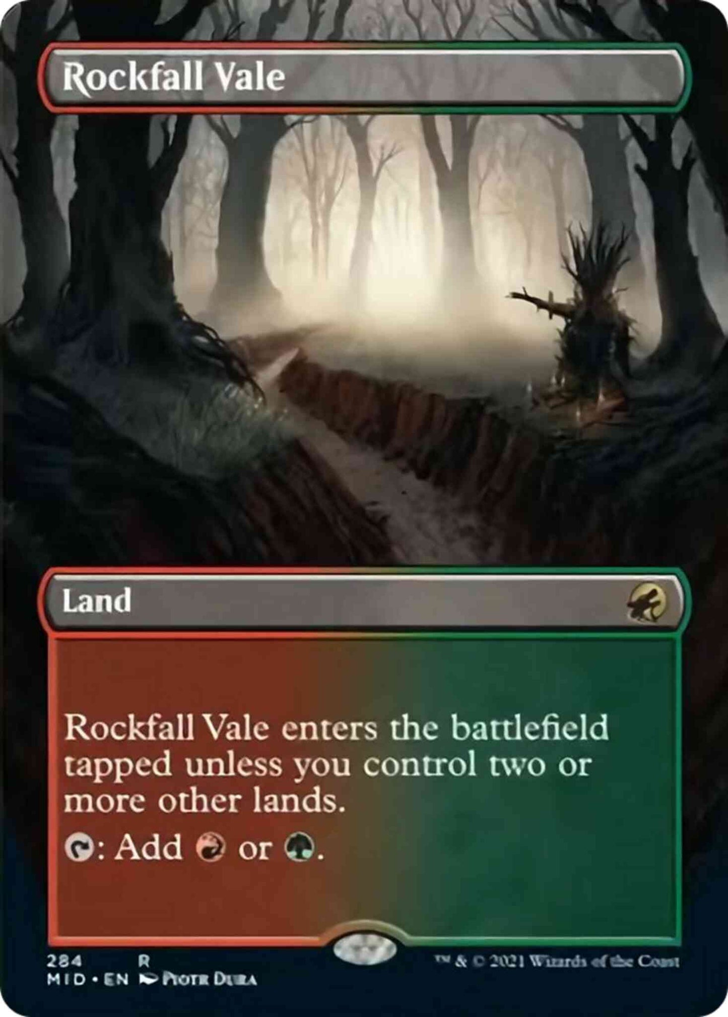 Rockfall Vale [284] [Borderless] [Innistrad: Midnight Hunt] [Non-Foil]