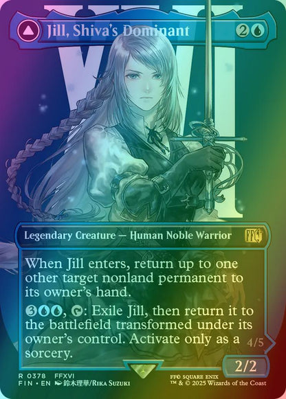 Jill, Shiva's Dominant // Shiva, Warden of Ice [378] [Borderless] [Character] [FINAL FANTASY] [Foil]