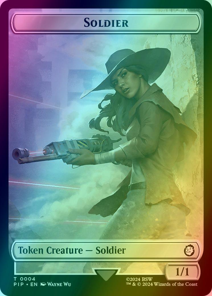 Radiation Token (22) // Soldier Token (04) [Fallout: Tokens] [Foil]